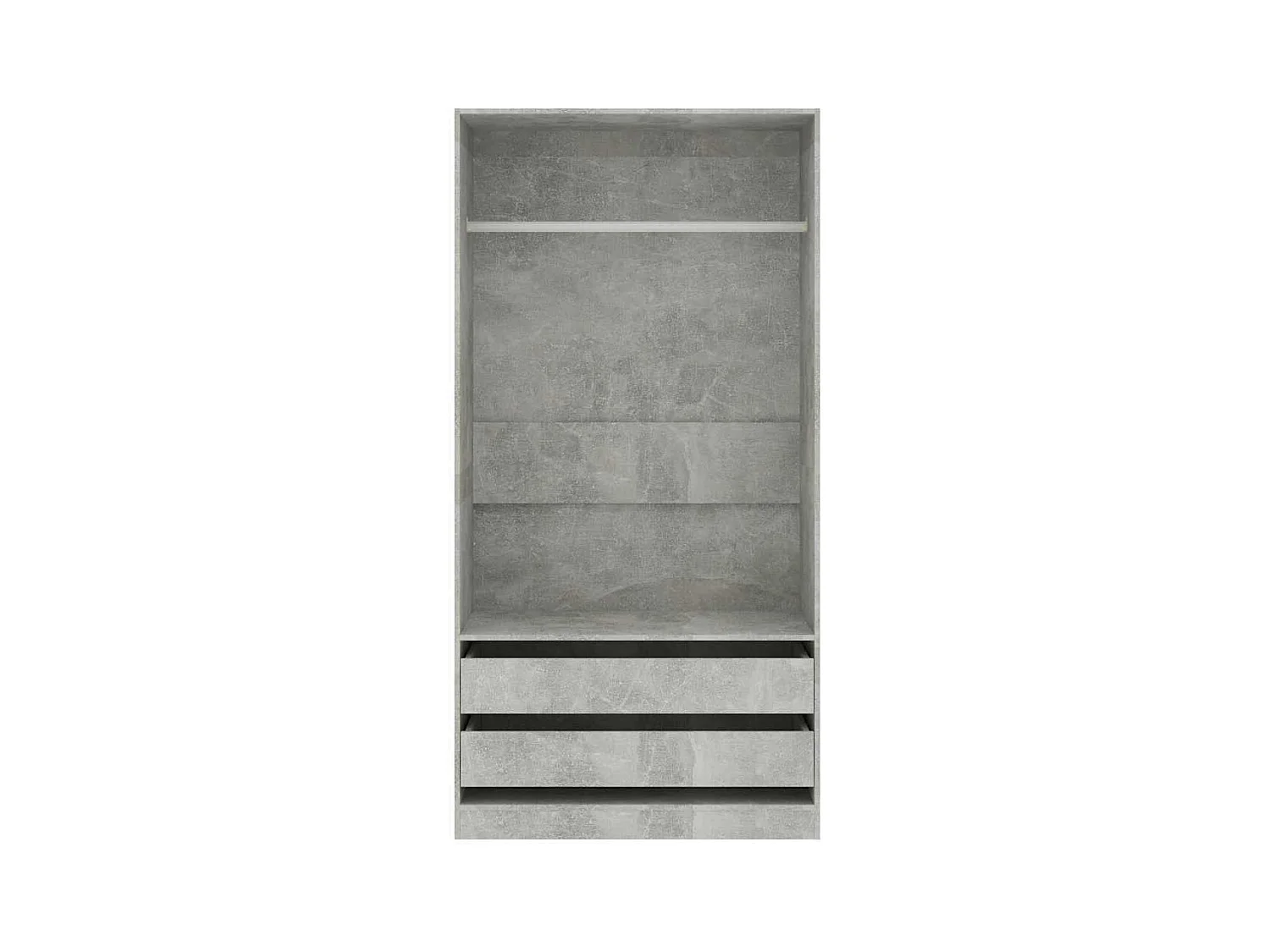 Armadio grigio cemento 100x50x200 cm in legno ingegnerizzato