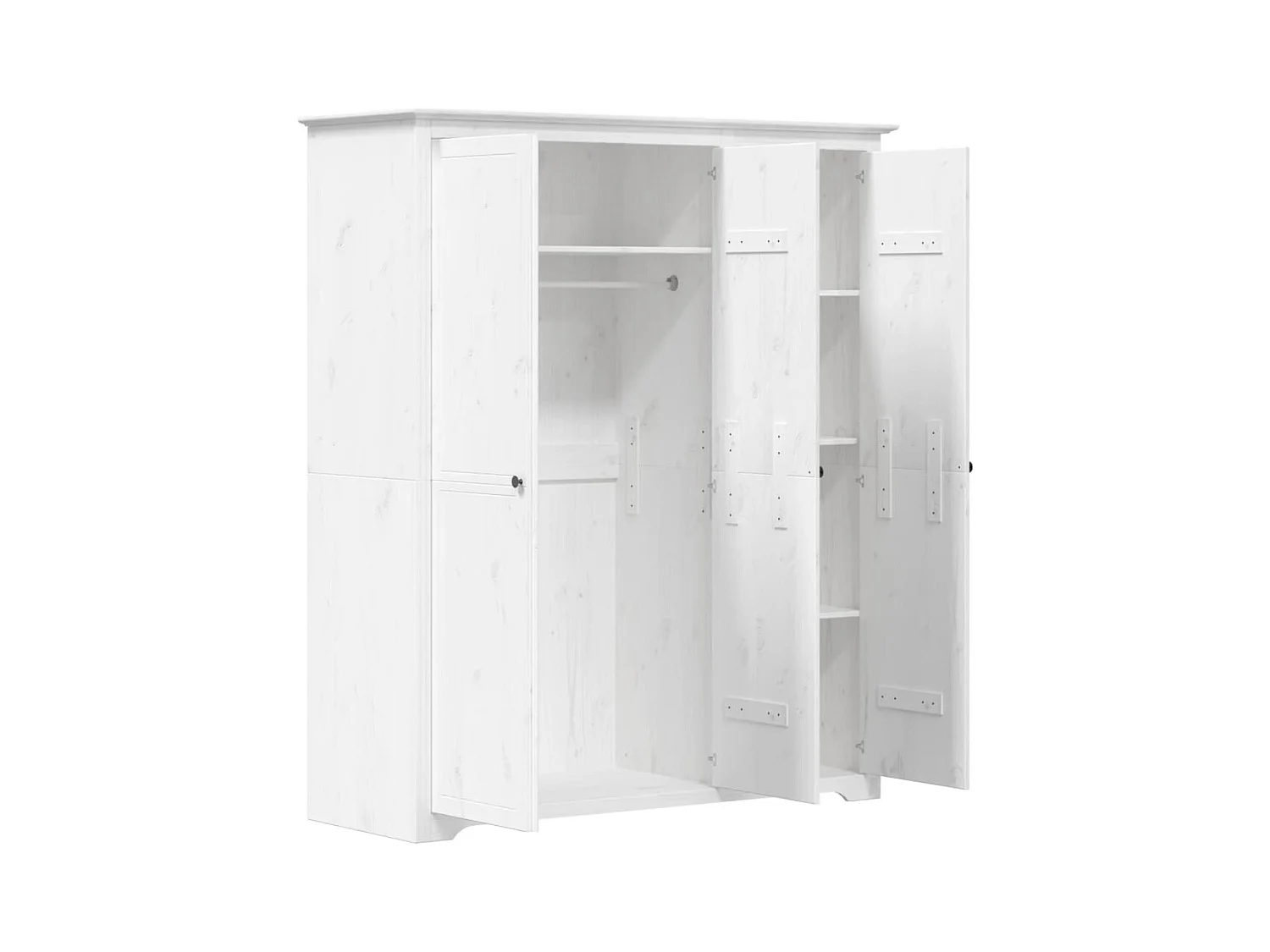 Armario BODO blanco 146x53,5x173 cm madera maciza de pino