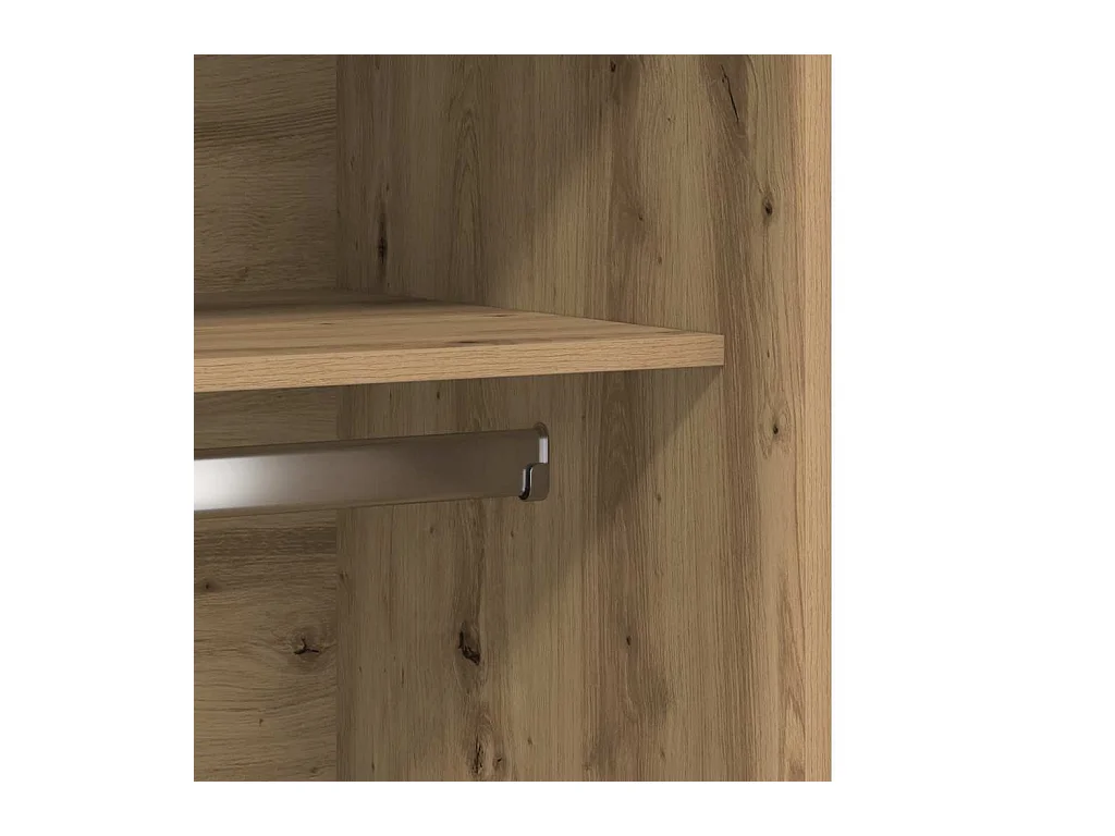 Armario de roble artesanal 100x50x200 cm madera de ingeniería