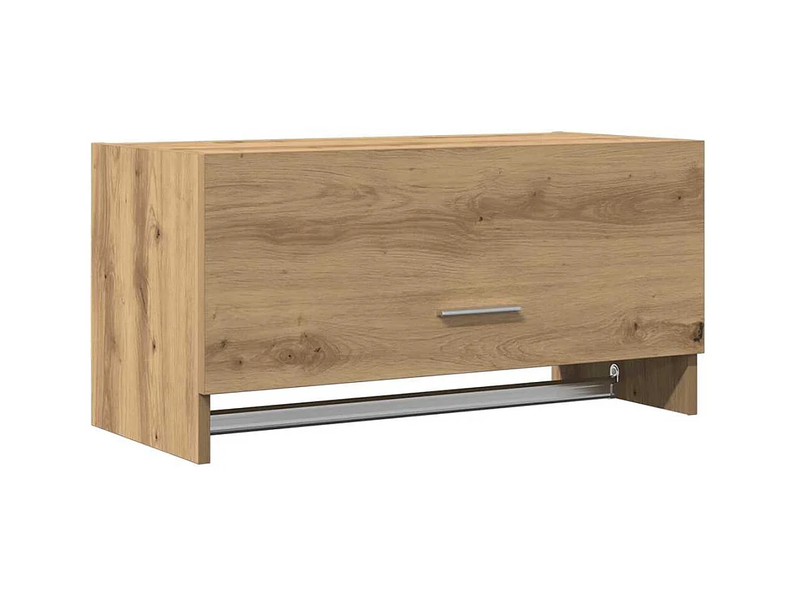 Handgemaakte eikenhouten kledingkast 70x32,5x35 cm bewerkt hout