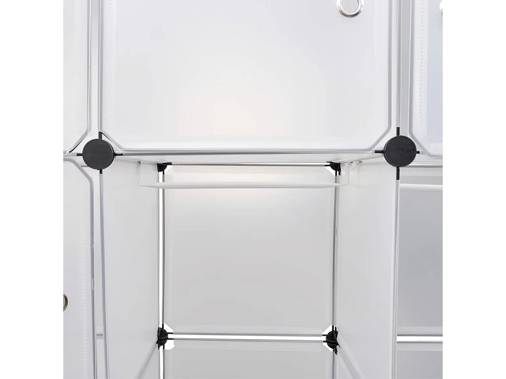 Mobile componibile 14 scomparti bianco 37 x 146 x 180,5 cm