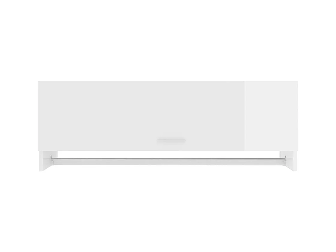 Armario blanco brillo 100x32,5x35 cm madera contrachapada