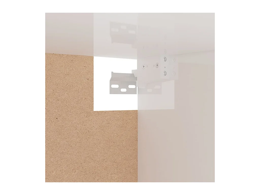 Armario blanco brillo 100x32,5x35 cm madera contrachapada