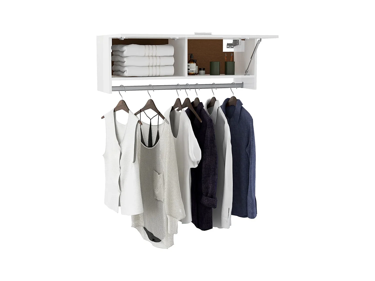 Armario blanco brillo 100x32,5x35 cm madera contrachapada