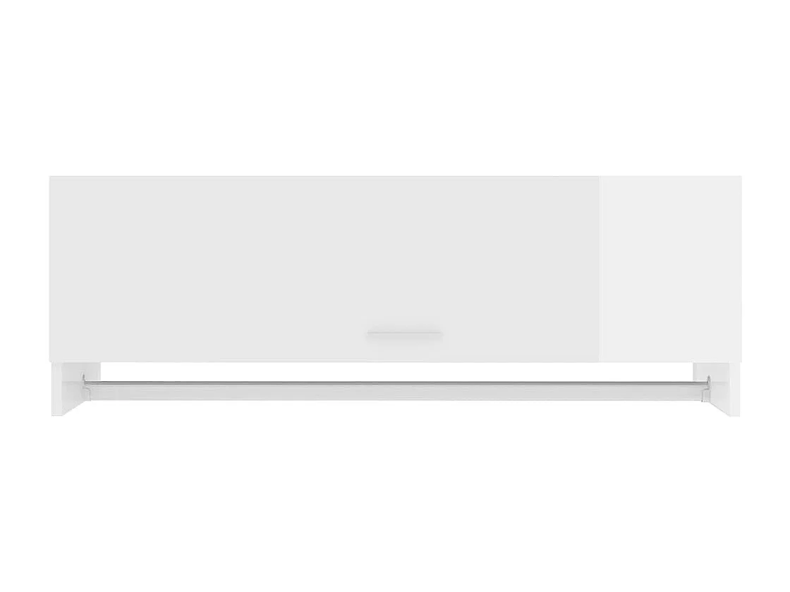 Armario blanco brillo 100x32,5x35 cm madera contrachapada