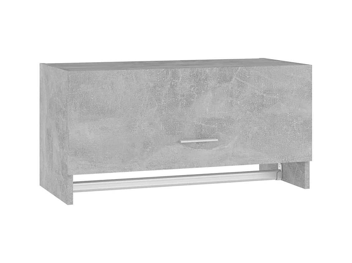 Betongrauer Kleiderschrank 70x32,5x35 cm Holzwerkstoff