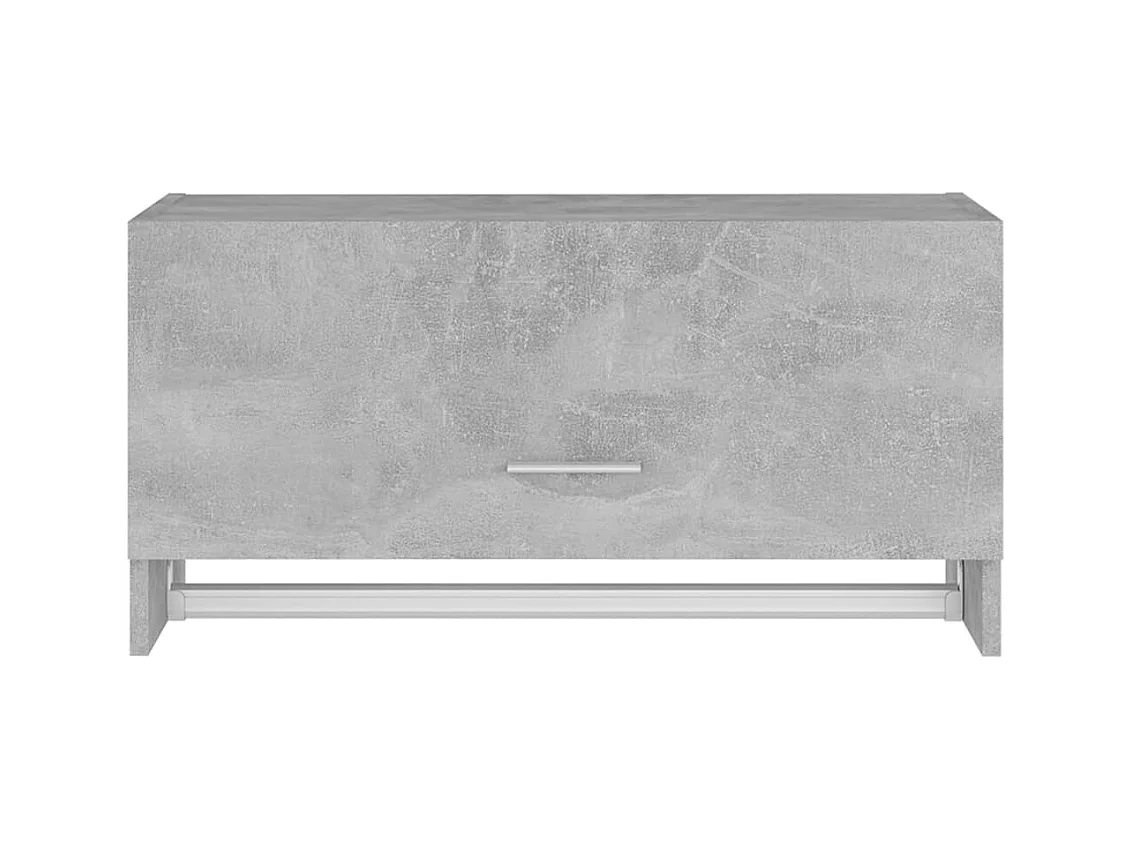 Betongrauer Kleiderschrank 70x32,5x35 cm Holzwerkstoff