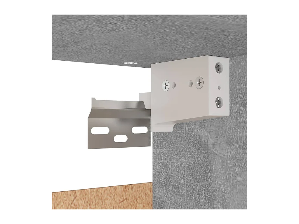 Betongrauer Kleiderschrank 70x32,5x35 cm Holzwerkstoff