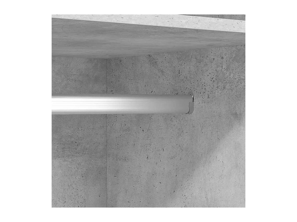 Armadio grigio cemento 50x50x200 cm in legno ingegnerizzato