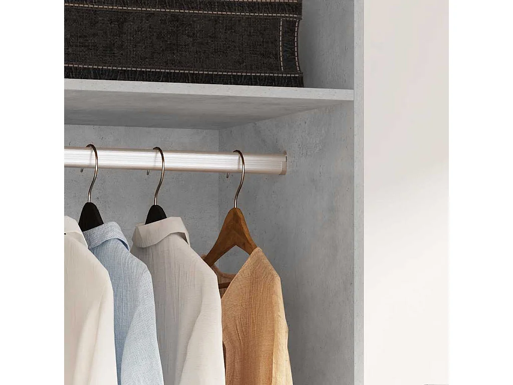 Armario gris hormigón 50x50x200 cm Madera de ingeniería