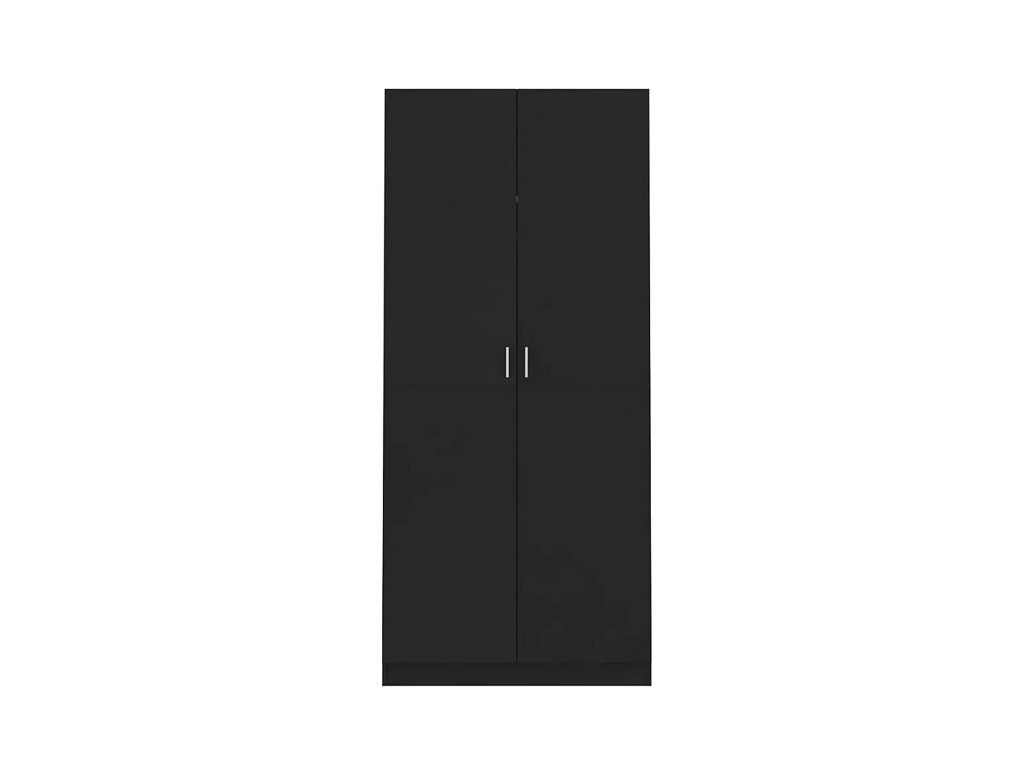 Zwarte kledingkast 90x52x200 cm Technisch hout