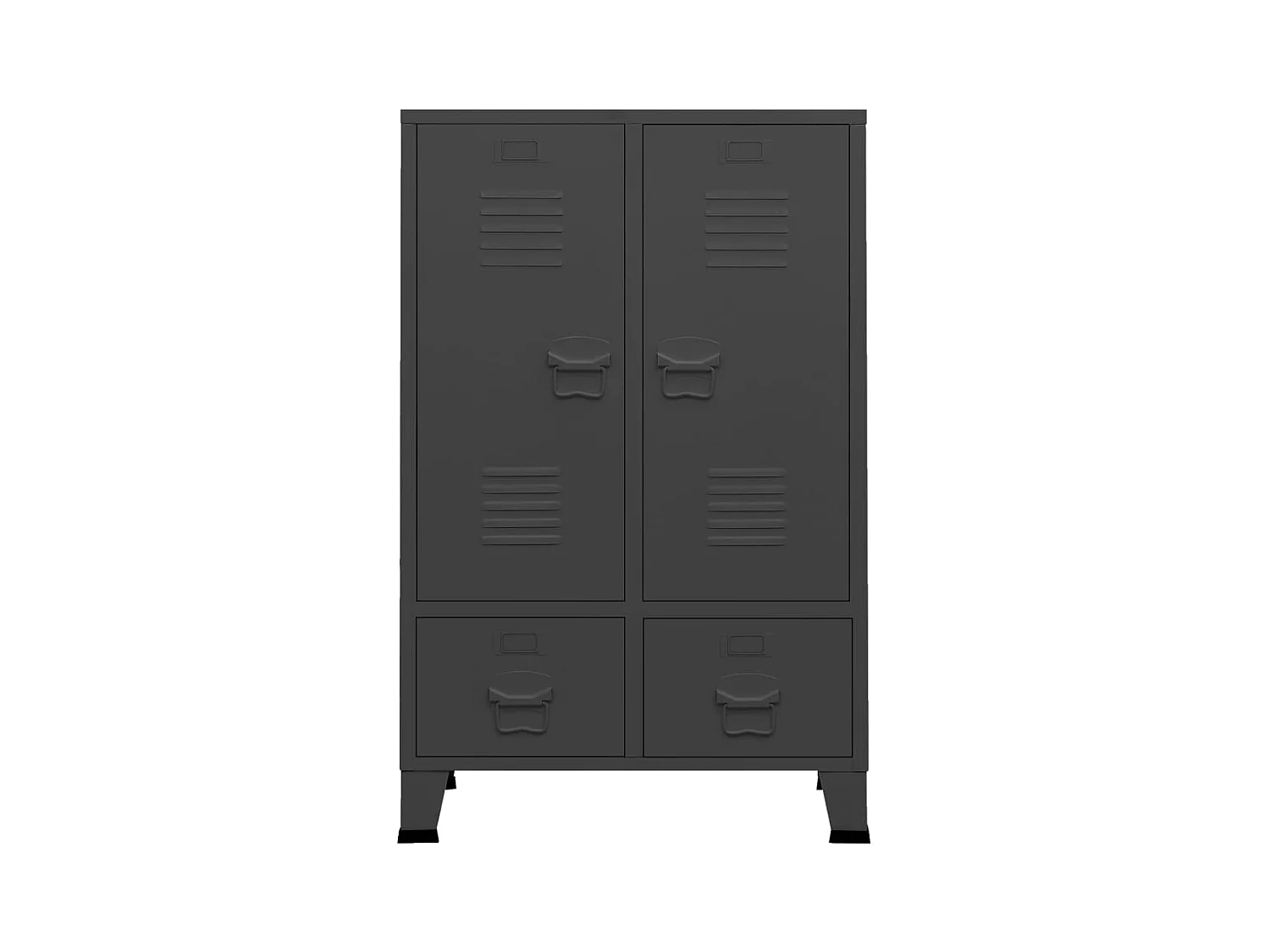 Industrieller Kleiderschrank Anthrazit 67x35x107 cm Stahl