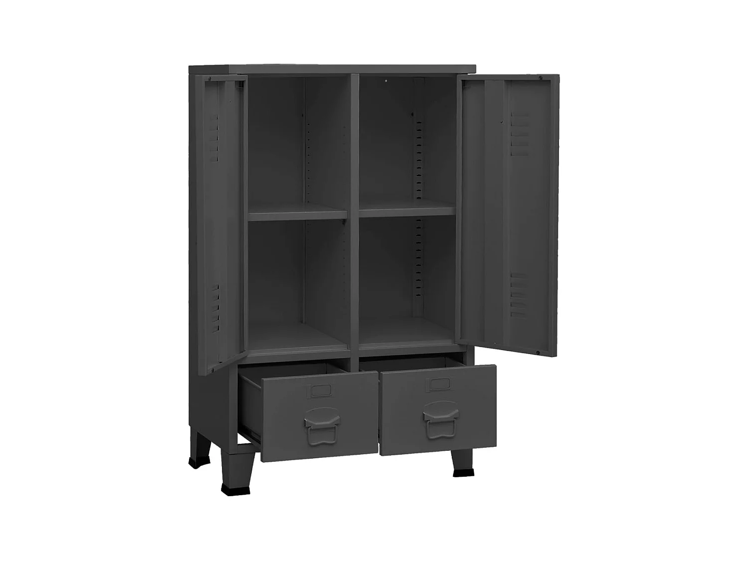 Industrieller Kleiderschrank Anthrazit 67x35x107 cm Stahl