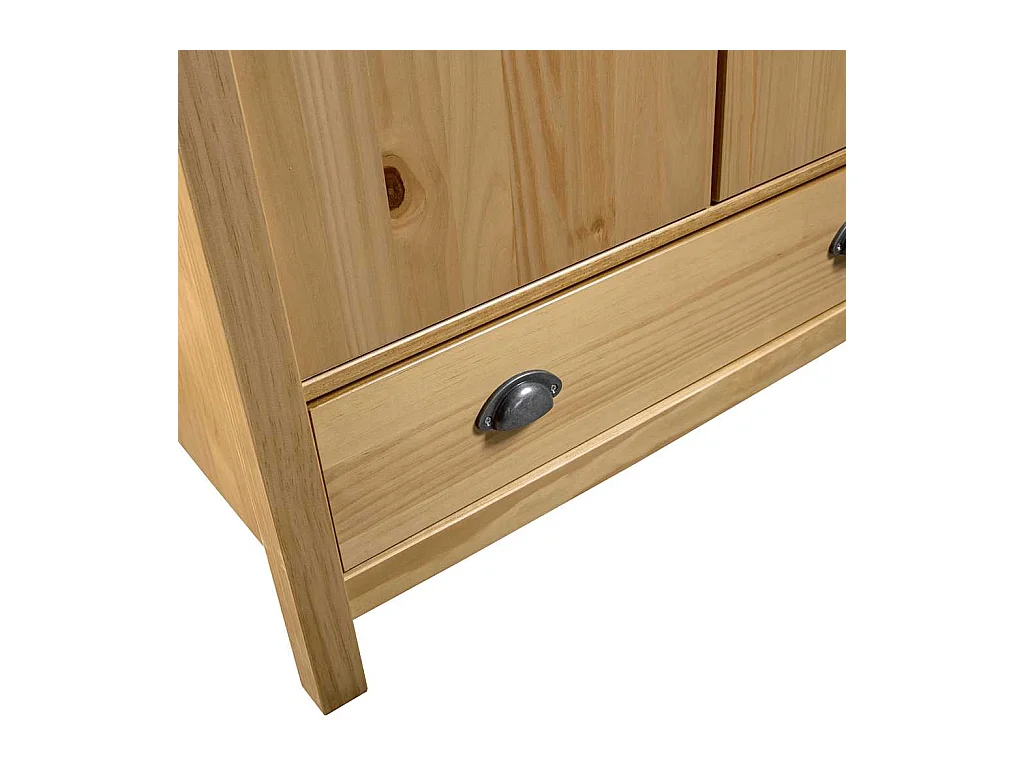 Hill 2-deurs kledingkast 89x50x170 cm Massief grenenhout