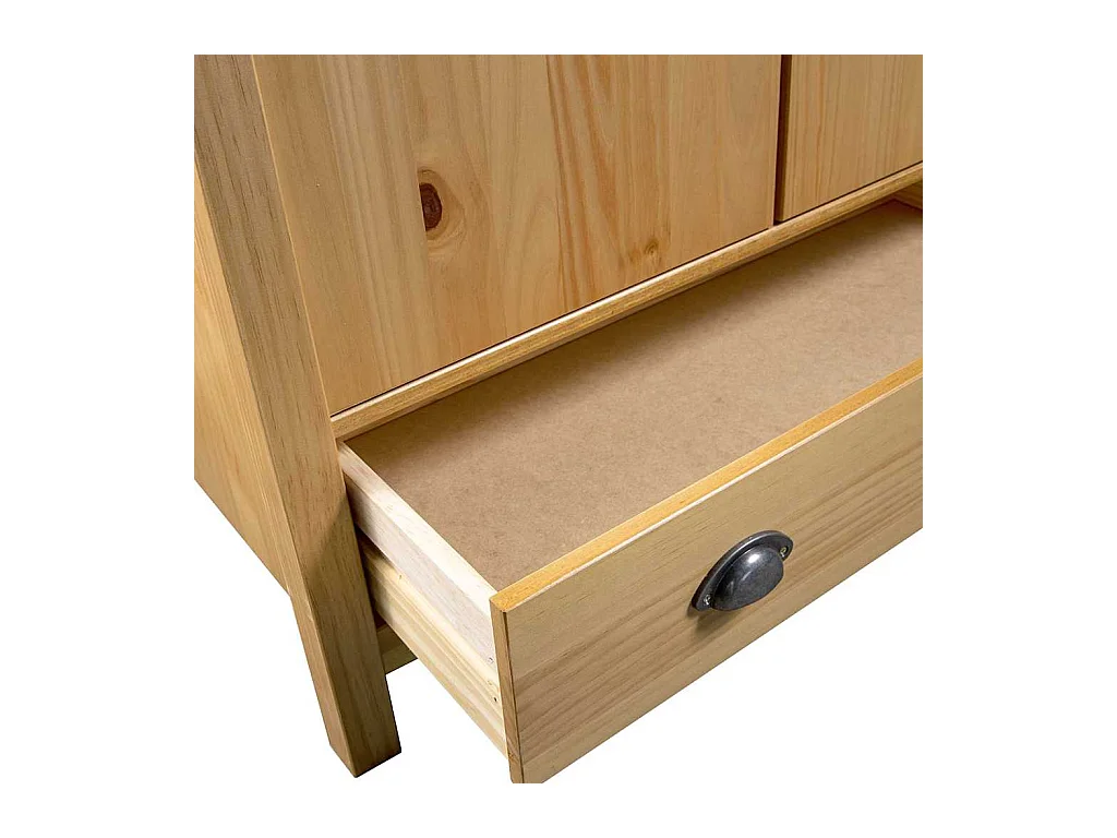 Hill 2-deurs kledingkast 89x50x170 cm Massief grenenhout