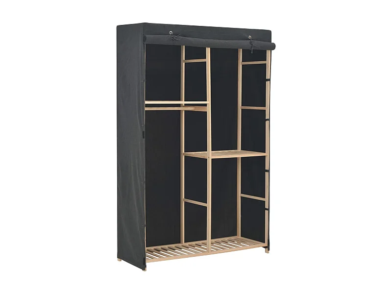 3-laags kledingkast Grijs 110 x 40 x 170 cm Stof
