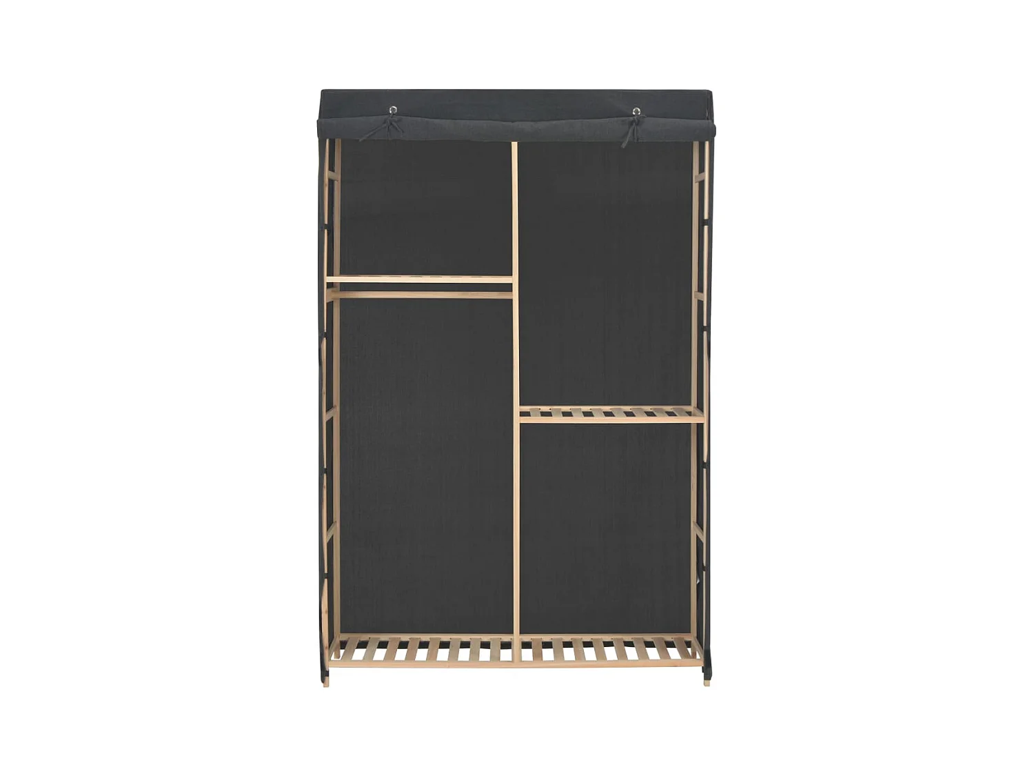 3-stöckiger Kleiderschrank Grau 110 x 40 x 170 cm Stoff