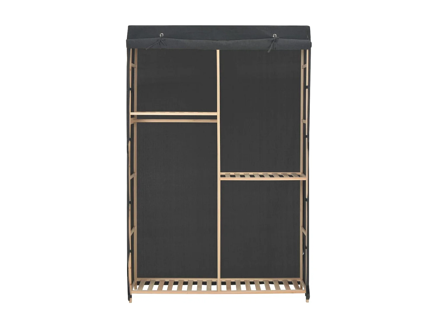 Armario de 3 niveles Gris 110 x 40 x 170 cm Tela