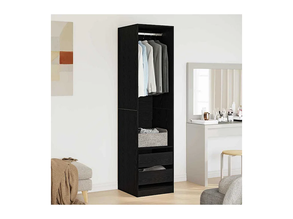 Armoire Chêne noir 50 x 50 x 200 cm Bois d'ingénierie