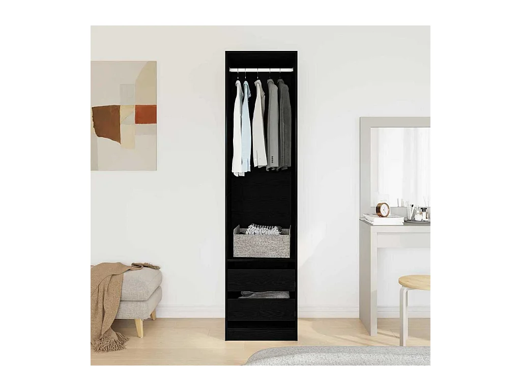 Armoire Chêne noir 50 x 50 x 200 cm Bois d'ingénierie