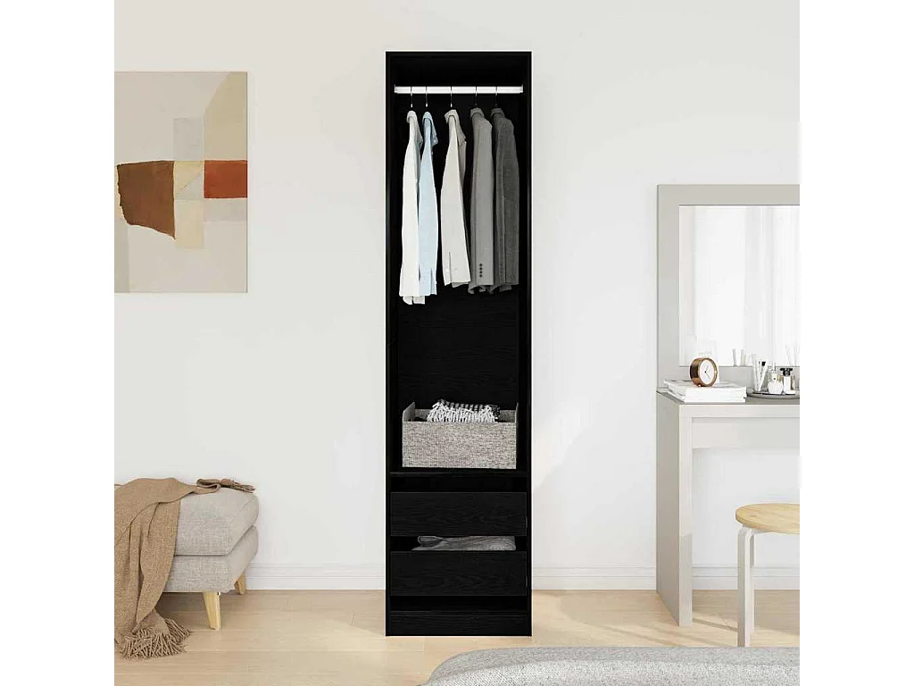 Armoire Chêne noir 50 x 50 x 200 cm Bois d'ingénierie