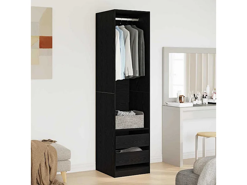 Armoire Chêne noir 50 x 50 x 200 cm Bois d'ingénierie