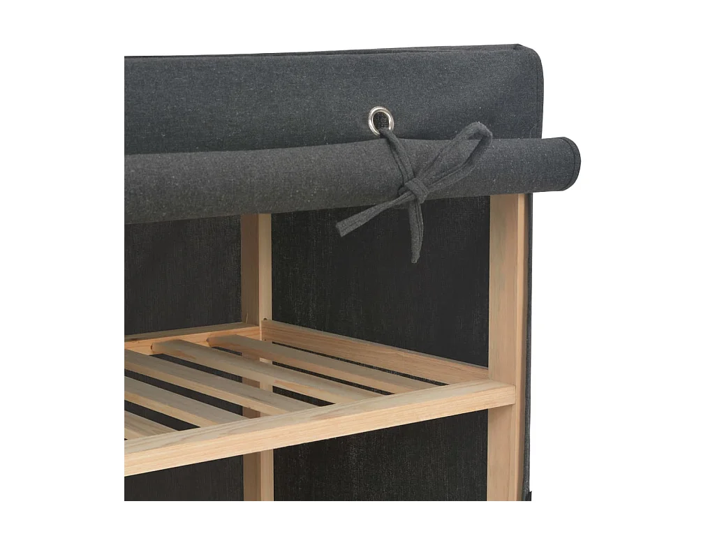 Grauer Kleiderschrank 135 x 40 x 170 cm Stoff