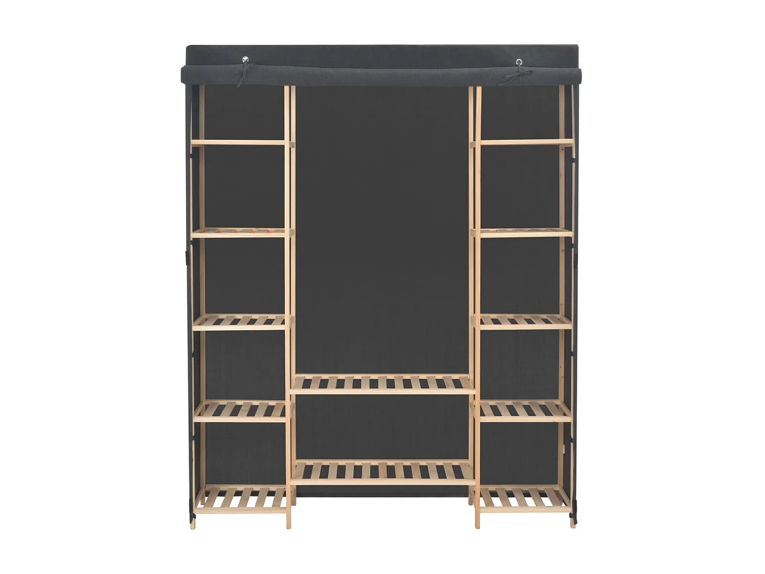 Armario gris 135 x 40 x 170 cm Tela