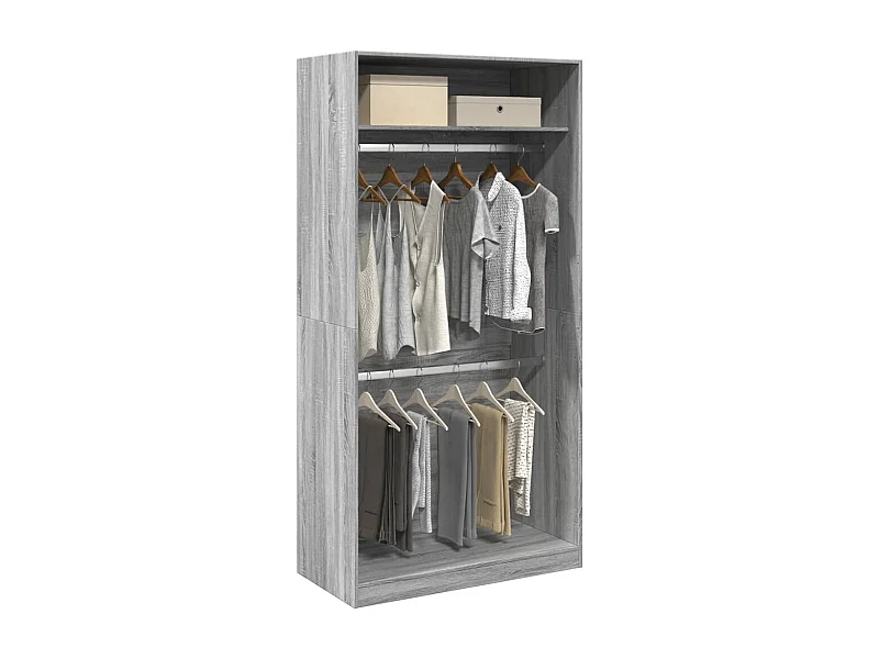 Armario Sonoma gris 100x50x200 cm madera de ingeniería