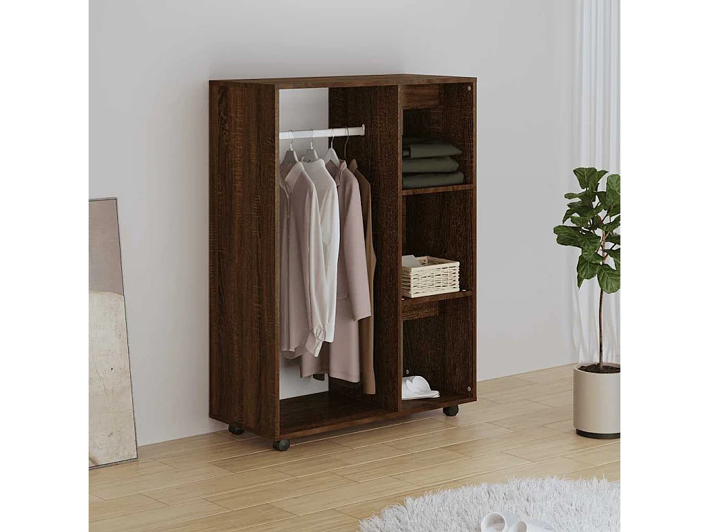 Kledingkast Bruin Eiken 80x40x110 cm Bewerkt hout