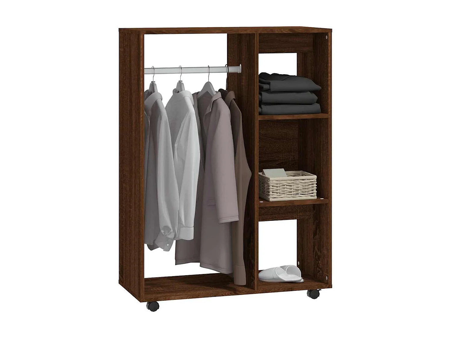 Kledingkast Bruin Eiken 80x40x110 cm Bewerkt hout