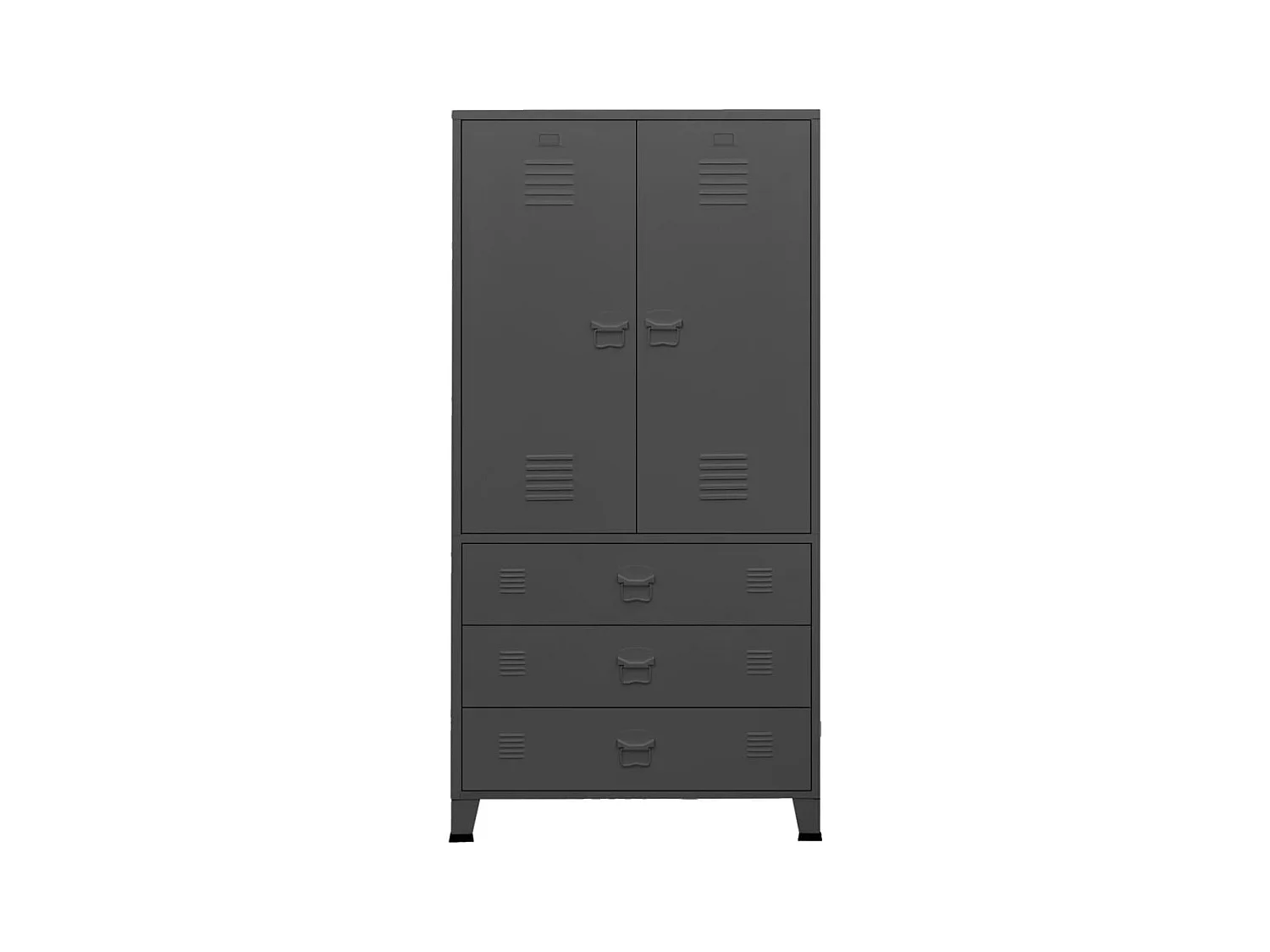 Armadio industriale Antracite 90x50x180 cm Metallo