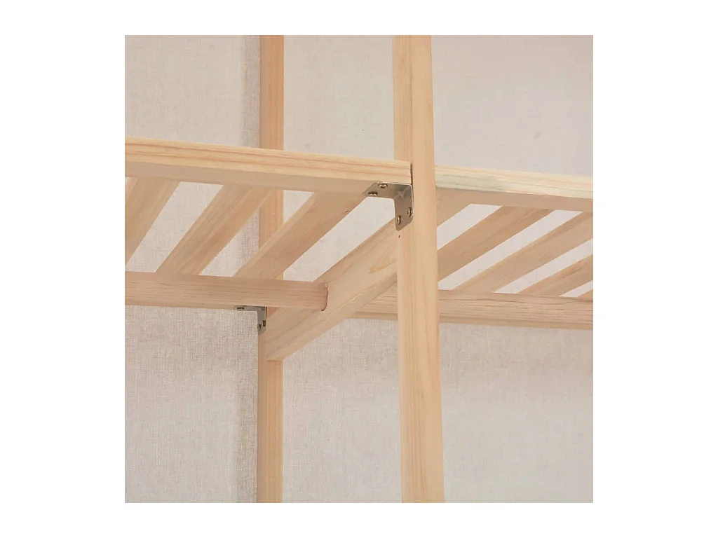 Witte kledingkast 200 x 40 x 170 cm Stof