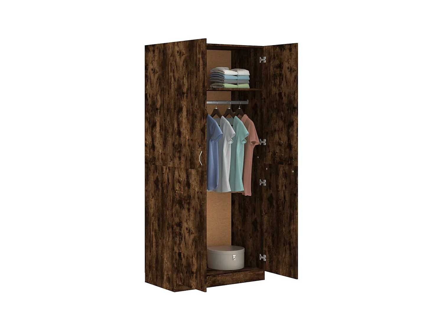 Garde-robe Chêne fumé 90x52x200 cm Bois d'ingénierie