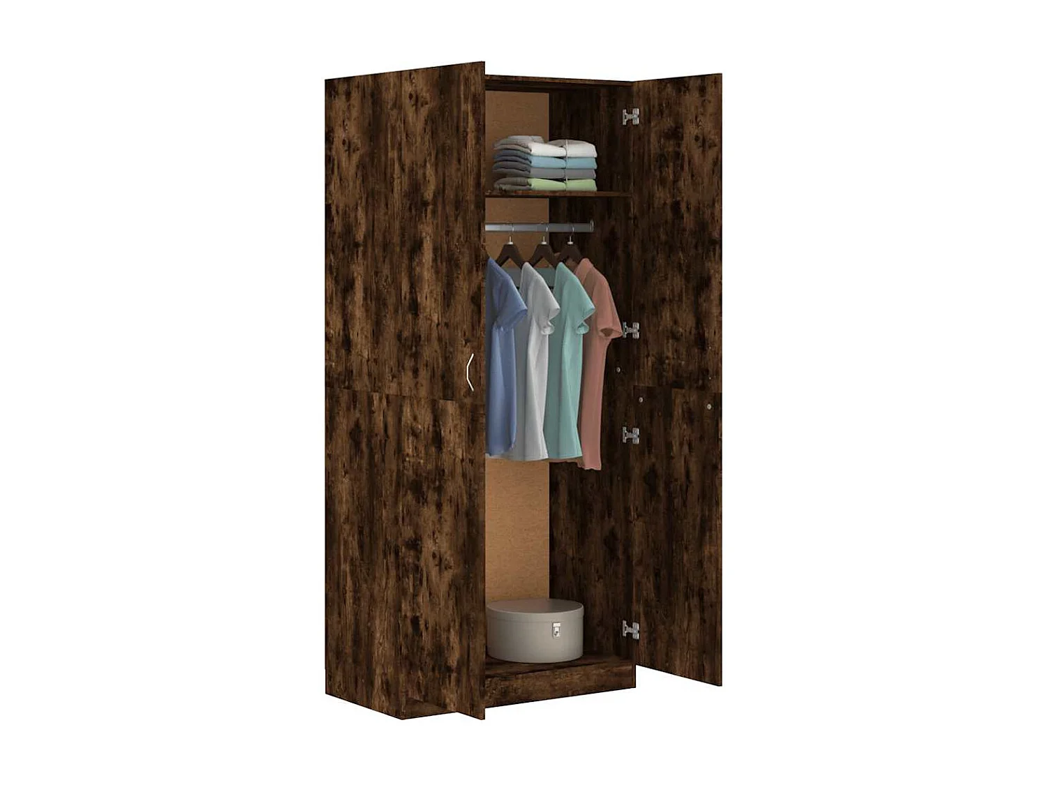 Garde-robe Chêne fumé 90x52x200 cm Bois d'ingénierie