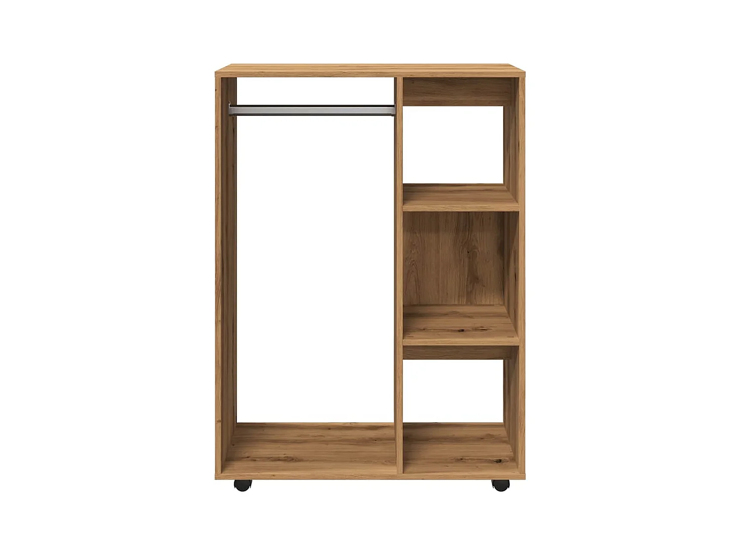 Handgemaakte eikenhouten kledingkast 80x40x110 cm van bewerkt hout