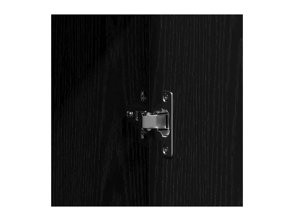 Kleiderschrank aus schwarzer Eiche, 55 x 25 x 189 cm, Holzwerkstoff