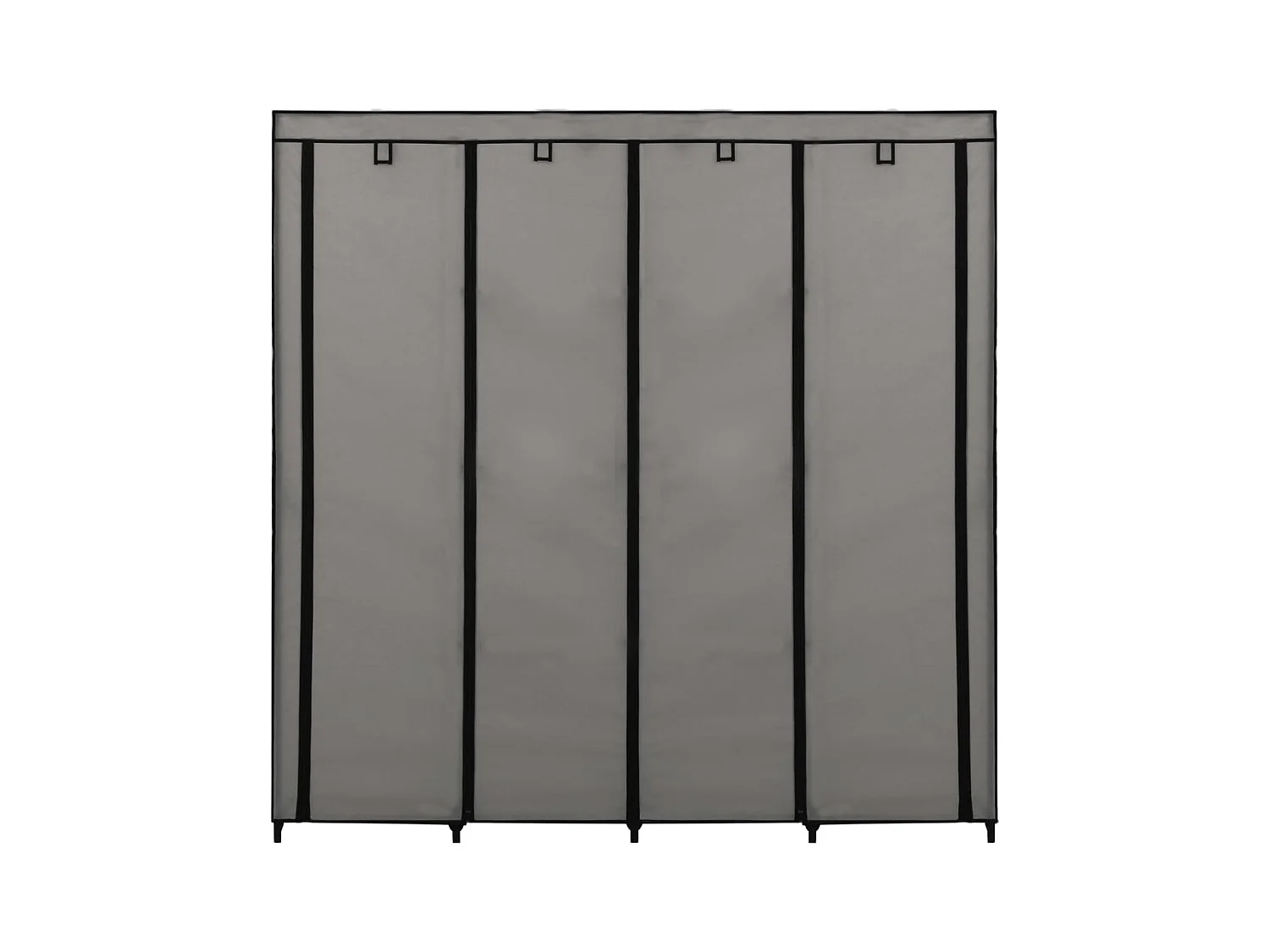 Kledingkast met 4 compartimenten Grijs 175x45x170 cm