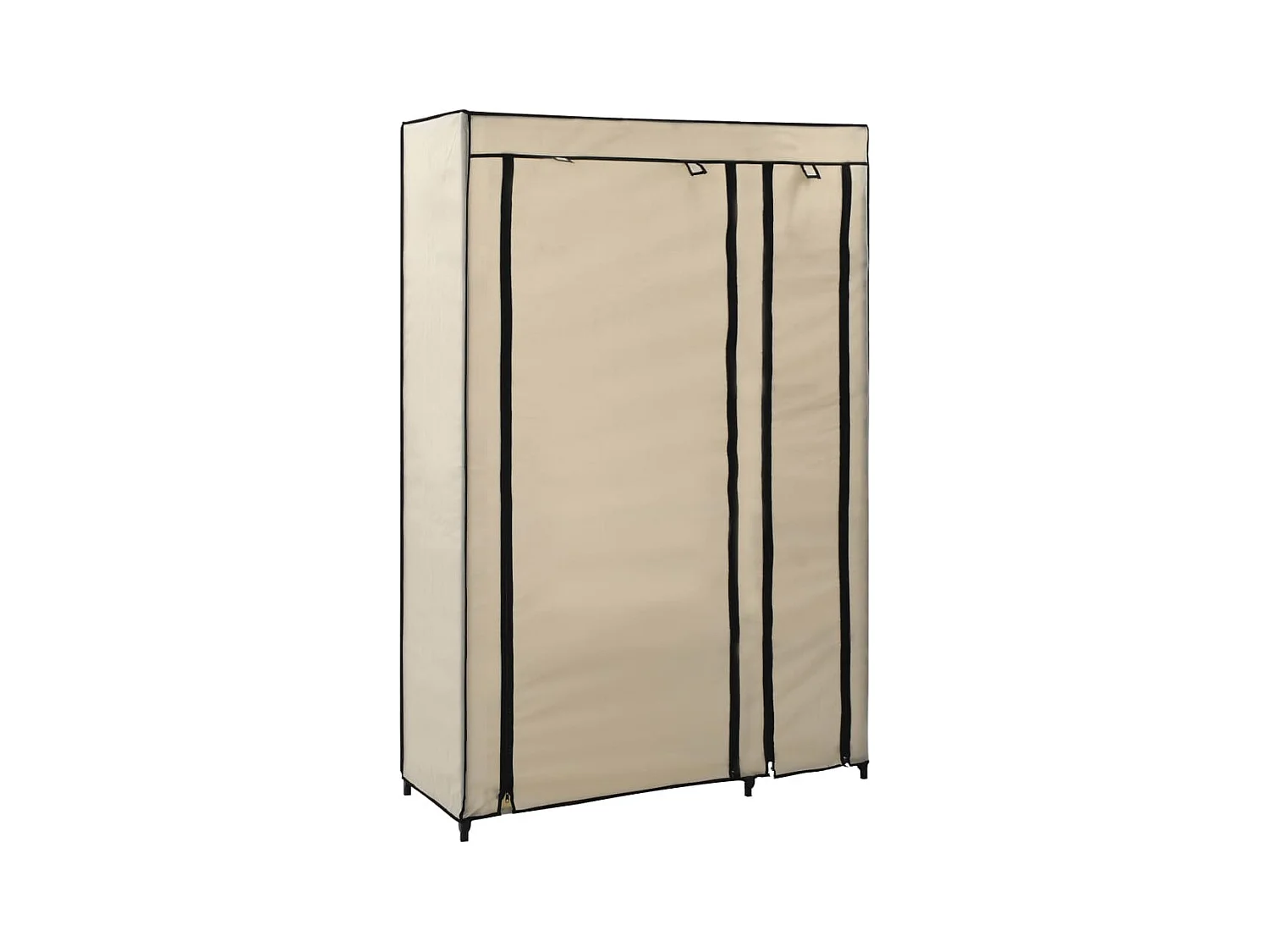 Garde-robes pliables 2 pcs Crème 110x45x175 cm Tissu
