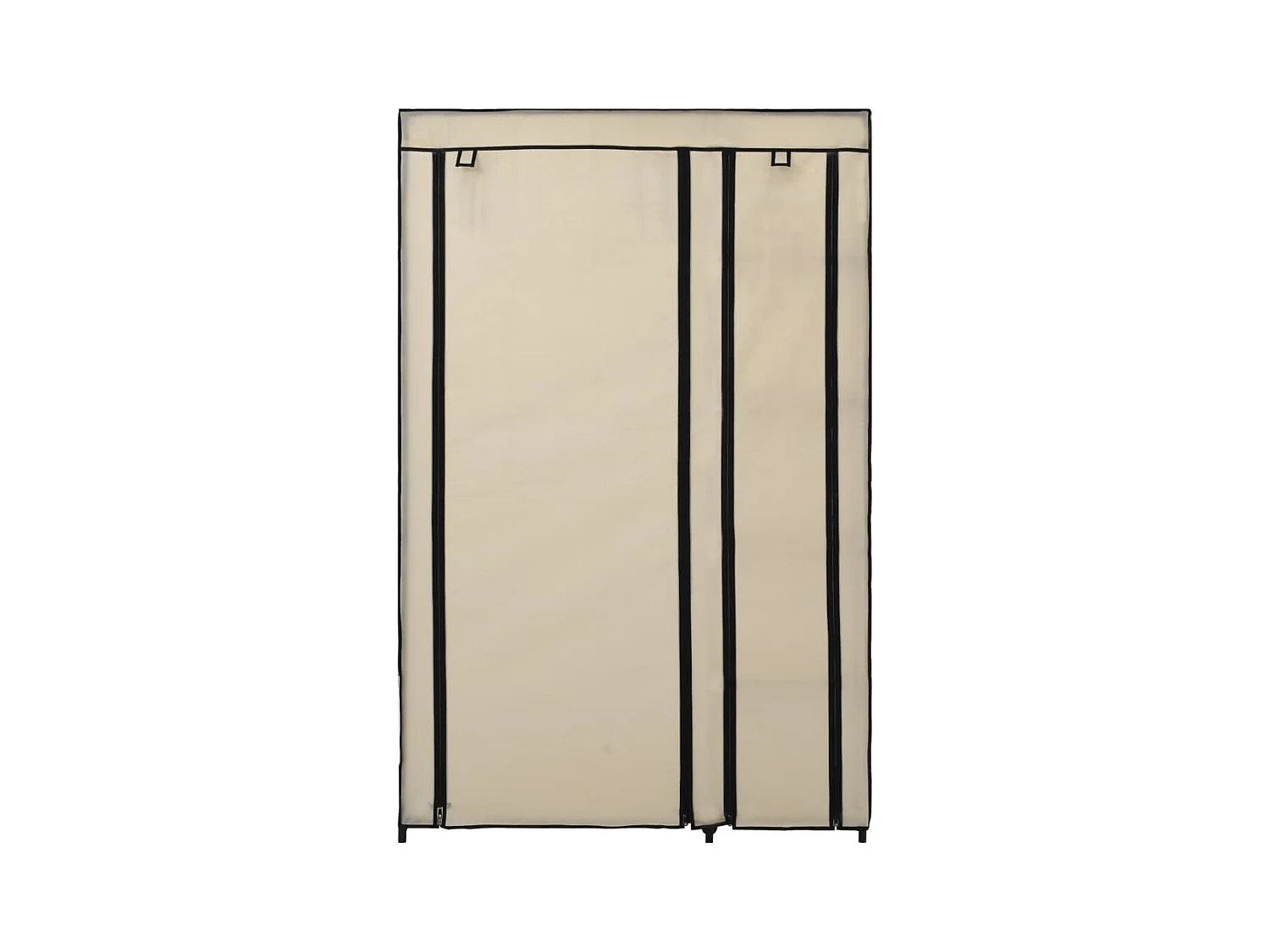 Garde-robes pliables 2 pcs Crème 110x45x175 cm Tissu