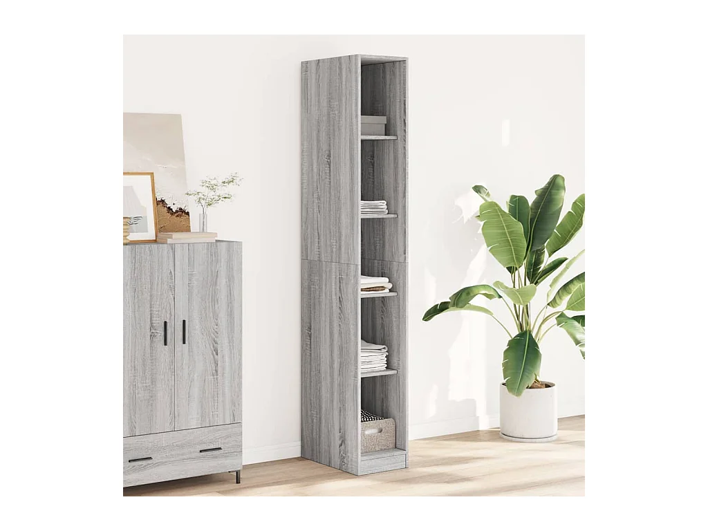Armadio grigio Sonoma 30x50x200 cm in legno ingegnerizzato