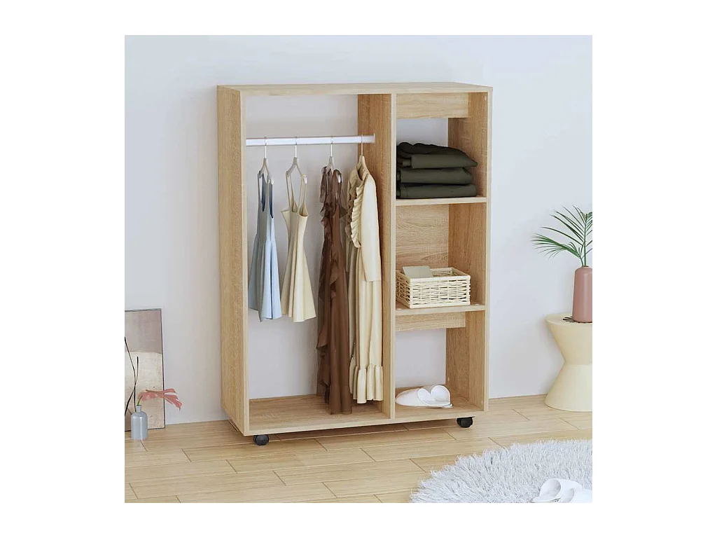 Sonoma Eiken Kledingkast 80x40x110 cm Engineered Wood