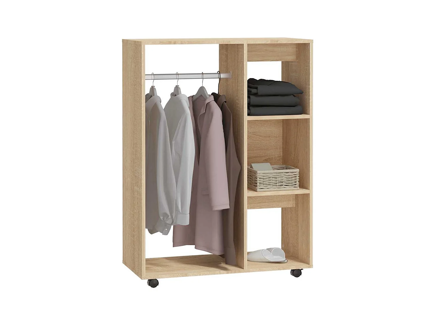 Sonoma Eiken Kledingkast 80x40x110 cm Engineered Wood