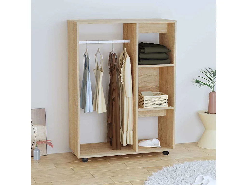 Armadio in rovere Sonoma 80x40x110 cm in legno ingegnerizzato