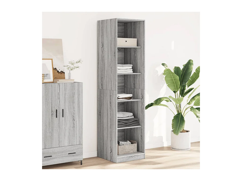 Armadio grigio Sonoma 50x50x200 cm in legno ingegnerizzato