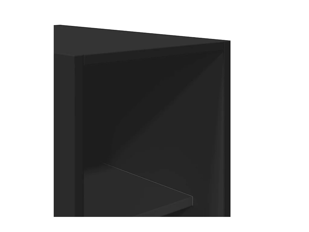 Zwarte kledingkast 30x50x200 cm van bewerkt hout