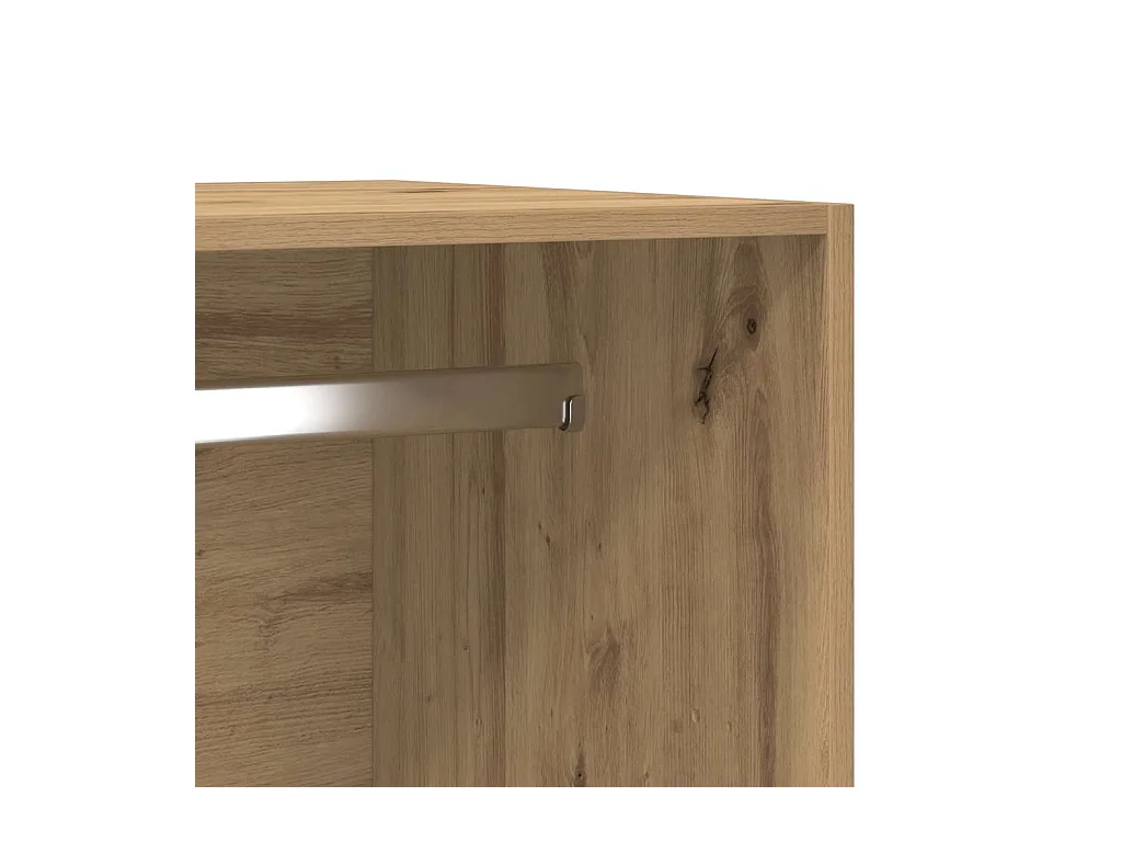 Handgemaakte eikenhouten kledingkast 50x50x200 cm van bewerkt hout