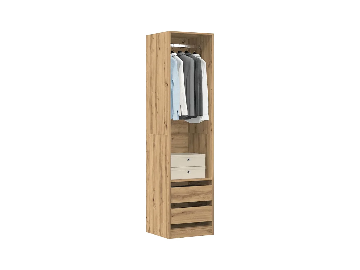 Garde-robe chêne artisanal 50x50x200 cm bois d'ingénierie