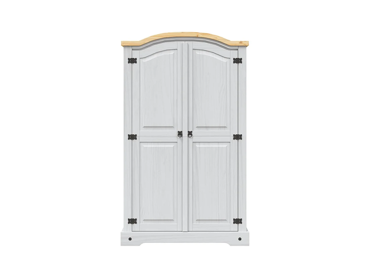 Kledingkast met 2 deuren Corona-serie Mexicaans grenen Wit