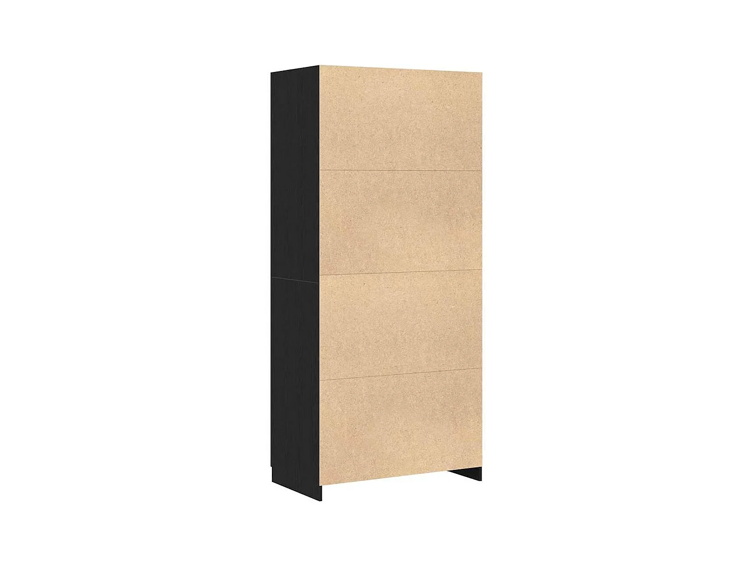 Kleiderschrank mit Stauraum Schwarz 90 x 52 x 200 cm Holzwerkstoff